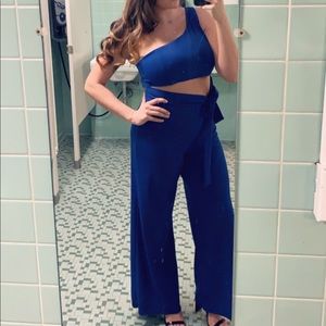 Blue jumpsuit